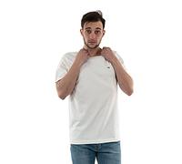 Tommy Jeans Tjm Slim Jersey C Neck Ext Dm0Dm09598, Top in Maglia a Maniche Corte, Uomo, Bianco (White), S