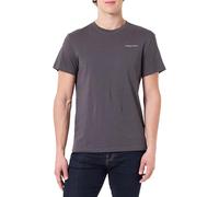 Tommy Jeans Maglietta a maniche corte Uomo TJM Slim Linear Chest Tee Grigio (Washed Black) XXL