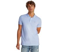 Tommy Jeans Tjm Slim Placket Polo Ext Dm0Dm20676, Polo a Maniche Corte, Uomo, Blu (Sweet Blue), XXL