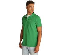Tommy Jeans Tjm Slim Placket Polo Ext, Polo a Maniche Corte Uomo, Verde (Coastal Green), L