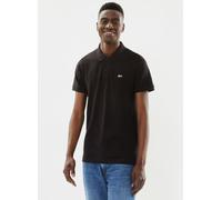 Polo Tommy Jeans Slim Placket manica corta nero - XS