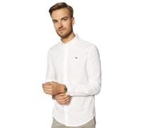 Tommy Jeans Uo Camicia OXFORD Bianco Navy Rosso Chiaro Taglia L