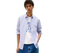 Tommy Jeans - Camicia Oxford slim fit elasticizzata blu 50