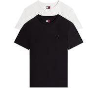 Tommy Jeans Tjm Xslim 2Pack Jersey Tee Ext Dm0Dm15381, Maglietta a Maniche Corte Uomo, Multicolore (Black/Ecru), 3XL