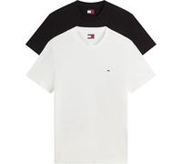 Tommy Jeans Tjm Xslim 2pack Jersey Tee Ext Dm0dm20687, Maglietta a Maniche Corte Uomo, Multicolore (Black/Ecru), L (Pacco da 2)