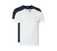 Tommy Jeans Tjm Xslim 2Pack Jersey Tee Ext Dm0Dm20687, Top, Uomo, Multicolore (Dark Night Navy/Ecru), S