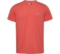 Tommy Jeans Tjm Xslim Jaspe Htr Tee Ext Dm0Dm20363, Maglietta a Maniche Corte, Uomo, Arancione (Bright Vermillion Htr), S