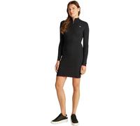 Tommy Jeans Donna Abito in Maglia 1/4 Zip Aderente, Nero (Black), M