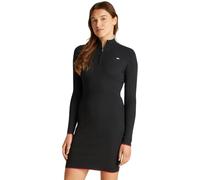 Tommy Jeans Tjw 1/4 Zip Sweater Cable Dress Dw0Dw19490, Abito Maglione, Donna, Nero (Black), XL