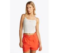 Tommy Jeans Donna Canotte Confezione da 2 Essential Strap Top Elasticizzate, Multicolore (Ecru/Black), XS