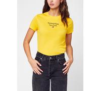 Tommy Jeans - Tjw Bby Essential Logo 1 Ss Giallo - Abbigliamento XS Giallo