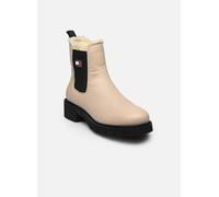 Tommy Jeans Donna Stivaletti Chelsea con Fodera Interna, Beige (White Clay), 39