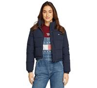 Tommy Jeans Donna Piumino Cropped Essential Puffer Corto, Blu (Dark Night Navy), XL