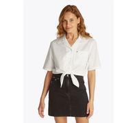 Tommy Jeans - Tjw Crp Linen Ss Shi DW0DW20286 Bianco - Abbigliamento M Bianco