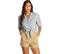 Tommy Jeans Tjw CRP Linen SS Shirt Dw0Dw20286, Camicia a Maniche Corte, Donna, Blu (Colorado Blue/Stripe), S