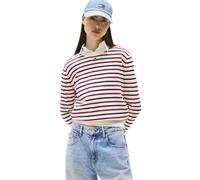 Tommy Jeans TJW Essential Crew - felpa - donna S Red/Dark Blue woman
