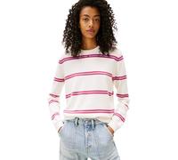 Tommy Jeans Tjw Essential Crew Sweater Ext Dw0Dw20159 Pullover, White (Ancient White/Stripe), M Donna