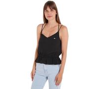 Tommy Jeans TJW Essential Strappy Top DW0DW17802 Tessuto, Nero (Black), M Donna