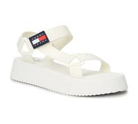 Tommy Jeans TJW Eva Sandal EN0EN02466, Piatto Donna, Bianco (Ecru), 41 EU