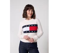 Tommy Hilfiger Flag Crew Neck Ancient White Taglia: XS | Maglioni a maglia Outlet | Donna | Bianco