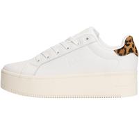 Tommy Jeans Tjw Flatform Sneaker En0En02930, Basso Top Donna, White (Ivory/Leopard), 42 EU