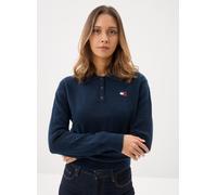 Tommy Jeans - Tjw Fluffy Polo Swea Blu - Abbigliamento M Blu