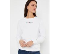 Tommy Jeans - Tjw Reg Color Serif Linear Crew Bianco - Abbigliamento L Bianco