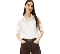 Tommy Jeans Donna Camicia Oxford Regular Fit, Bianco (Ecru), XL