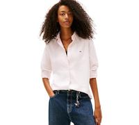 Tommy Jeans Tjw Reg Oxford Shirt Dw0Dw19890, Camicia a Maniche Lunghe, Donna, Rosa (Light Pink/Stripe), XL
