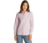 Tommy Jeans Tjw Reg Oxford Shirt Dw0Dw19890, Camicia a Maniche Lunghe, Donna, Rosa (Pink/White Stripe), M