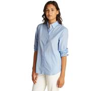 Tommy Jeans Donna Camicia Pinstripe Poplin Regular Fit, Multicolore (Sugarplum Blue/Stripe), S
