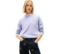 Tommy Jeans Tjw Reg S Flag Crew Dw0Dw19959, Felpa Pullover, Donna, Blu (Periwinkle Dusk), XS