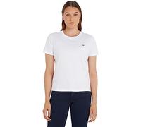 Tommy Jeans Tjw Regular Jersey C Neck Dw0Dw09198, Top in Maglia a Maniche Corte, Donna, Bianco (White), XS