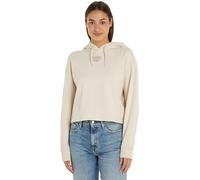 Tommy Jeans TJW RLX Essential LOGO1 Hood Ext DW0DW17322 Felpe con Cappuccio, Beige (Newsprint), L Donna