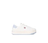 Tommy Jeans Tjw Script Cupsole Flatform En0en02961, Basso Top Donna, Blue (Ecru/Soaring Skies), 37 EU