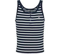 Tommy Hilfiger Slim Button Stripe W - Canotta - Donna M