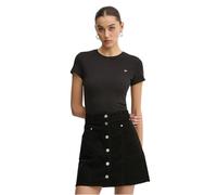 Tommy Jeans Tjw Slim C-Neck Tee Dw0Dw20459, Maglietta a Maniche Corte, Donna, Nero (Black), XL