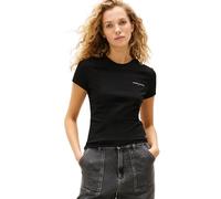 Tommy Jeans Tjw Slim Linear SS Tee Ext Dw0Dw21164, Maglietta a Maniche Corte, Donna, Nero (Black), XL