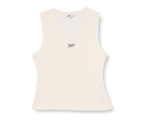 Tommy Jeans Tjw Slim Script Rib Tank Top Dw0Dw21369, T-Shirt, Donna, Bianco (Ancient White), L