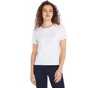 Tommy Jeans Tjw Soft Jersey Tee Dw0dw14616 Top in maglia a maniche corte, Bianco (White), XL Donna