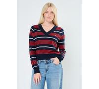 Tommy Jeans - Tjw V-Neck Stripe Sw DW0DW18652 Blu - Abbigliamento L Blu