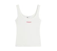 Tommy Jeans Top 'Logo Embroidery Slim Tank' rosso / bianco Donna Tommy Jeans L