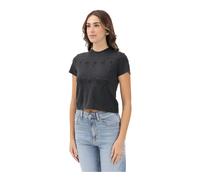 Tommy Jeans, ,Tops ,Donna ,Nero ,S T-Shirt con Logo Tonal
