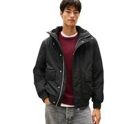 Tommy Jeans Uomo Bomber City Ready con Cappuccio, Nero (Black), XS