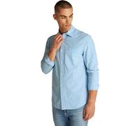 Tommy Jeans Uomo Camicia Poplin Check Maniche Lunghe, Multicolore (Sugarplum Blue), S