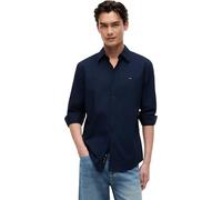 Tommy Jeans Tjm Reg Poplin Shirt Dm0dm22026 Camicia L/S, Blue (Dark Night Navy), XL Uomo
