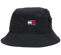 Tommy Jeans Uomo Cappello da Pescatore Heritage Bucket Hat con Logo, Nero (Black), Taglia Unica