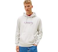 Tommy Jeans Uomo Felpa con Cappuccio Entry Play con Tasca a Marsupio, Grigio (Ice Grey Heather), L