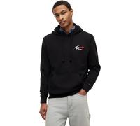 Tommy Jeans Uomo Felpa con Cappuccio Entry Sign con Tasca a Marsupio, Nero (Black), S