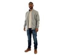 Tommy Jeans Uomo Felpa con Cerniera Fleece Zip Thru Regular Fit, Grigio (Grey Htr), S